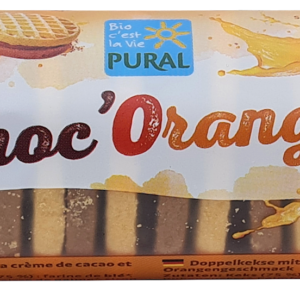 CIASTKA MARKIZY MINI Z KREMEM KAKAO - POMARAŃCZA BIO 85 g - PURAL