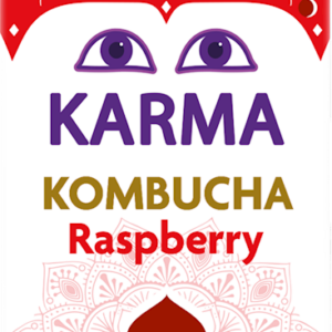 KOMBUCHA O SMAKU MALINOWYM NISKA ZAWARTOŚĆ CUKRÓW FAIR FOR LIFE DEMETER BIO 500 ml - KARMA KOMBUCHA