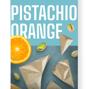 TABLICZKA KAKAOWA PISTACJE - POMARAŃCZA BEZ DODATKU CUKRÓW BEZGLUTENOWA BIO 60 g - BENJAMISSIMO