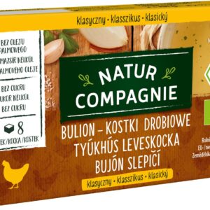 BULION - KOSTKI DROBIOWE BEZ DODATKU CUKRÓW BIO (8 x 11 g) 88 g - NATUR COMPAGNIE
