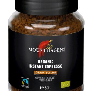 KAWA ROZPUSZCZALNA LIOFILIZOWANA ARABICA/ROBUSTA ESPRESSO FAIR TRADE BIO 50 g - MOUNT HAGEN