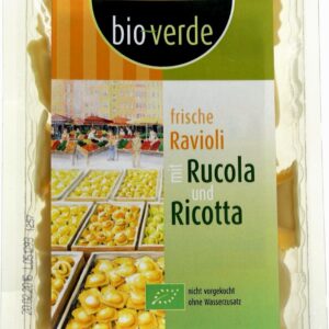 RAVIOLI ŚWIEŻE Z RUKOLĄ I RICOTTĄ BIO 250 g - BIO-VERDE