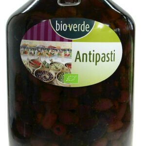 OLIWKI CZARNE KALAMATA BEZ PESTEK Z ZIOŁAMI W OLEJU BIO 4,55 kg (SŁOIK) - BIO-VERDE