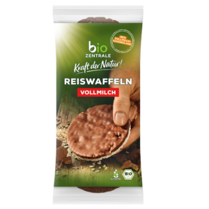 WAFLE RYŻOWE OBLANE CZEKOLADĄ MLECZNĄ BEZGLUTENOWE BIO 100 g - BIO ZENTRALE