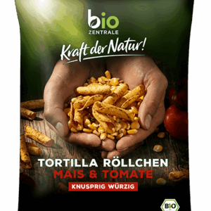 CHIPSY TORTILLA RURKA POMIDOROWE BEZGLUTENOWE BIO 125 g - BIO ZENTRALE