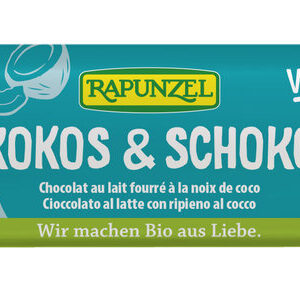 BATONIKI KOKOSOWE W CZEKOLADZIE MLECZNEJ BIO 50 g - RAPUNZEL