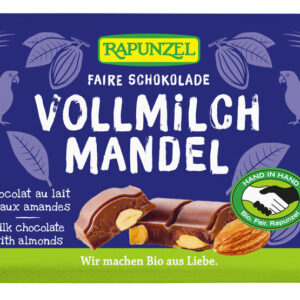 CZEKOLADA MLECZNA Z MIGDAŁAMI BIO 100 g - RAPUNZEL