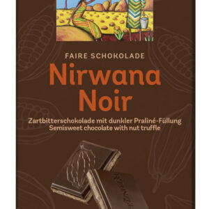 CZEKOLADA GORZKA Z NADZIENIEM PRALINOWYM NIRWANA BIO 100 g - RAPUNZEL