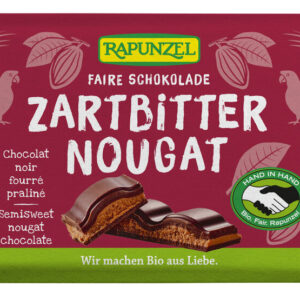 CZEKOLADA GORZKA Z NADZIENIEM NUGATOWYM BIO 100 g - RAPUNZEL