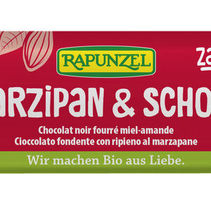 BATONIKI MARCEPANOWE Z MIODEM W CZEKOLADZIE GORZKIEJ BIO 50 g - RAPUNZEL