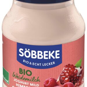 JOGURT KREMOWY MALINA - GRANAT BIO 500 g (SŁOIK) - SOBBEKE