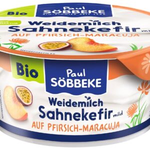 KEFIR KREMOWY BRZOSKWINIA - MARAKUJA BIO 150 g - SOBBEKE