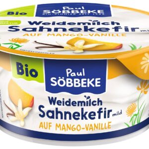 KEFIR KREMOWY MANGO - WANILIA BIO 150 g - SOBBEKE
