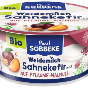 KEFIR KREMOWY ŚLIWKA - ORZECH WŁOSKI BIO 150 g - SOBBEKE
