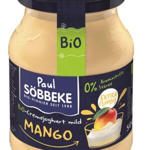 JOGURT KREMOWY MANGO BIO 500 g (SŁOIK) - SOBBEKE
