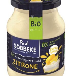 JOGURT KREMOWY CYTRYNOWY BIO 500 g (SŁOIK) - SOBBEKE