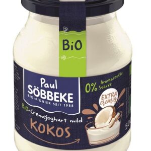 JOGURT KREMOWY KOKOSOWY BIO 500 g (SŁOIK) - SOBBEKE