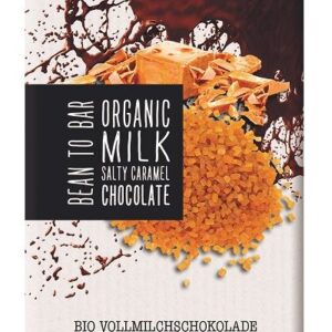 CZEKOLADA MLECZNA SŁONY KARMEL BIO 100 g - MEYBONA