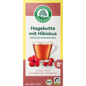 HERBATKA DZIKA RÓŻA Z HIBISKUSEM BIO (20 x 2,5 g) 50 g - LEBENSBAUM