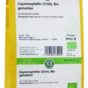 CHILI (PIEPRZ CAYENNE) BIO 500 g - HORECA (LEBENSBAUM)