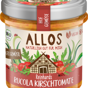 PASTA WARZYWNA Z POMIDORAMI CHERRY I RUKOLĄ BEZGLUTENOWA BIO 135 g - ALLOS