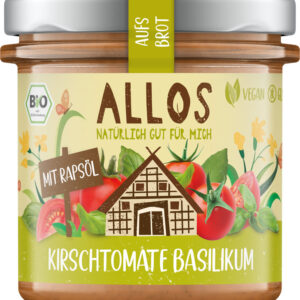 PASTA KREMOWA Z POMIDORAMI CHERRY I BAZYLIĄ BEZGLUTENOWA BIO 140 g - ALLOS