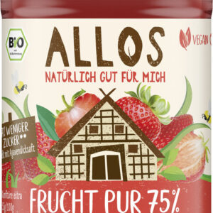 MUS TRUSKAWKOWY (75 % OWOCÓW) BIO 250 g - ALLOS