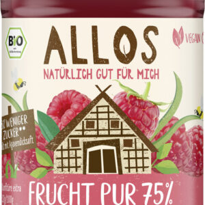 MUS MALINOWY (75 % OWOCÓW) BIO 250 g - ALLOS