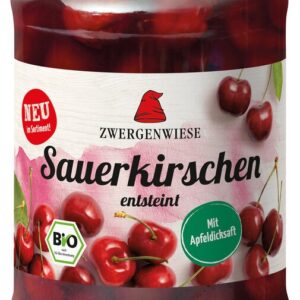 WIŚNIE W LEKKIM SYROPIE BEZGLUTENOWE BIO 360 g (195 g) (SŁOIK) - ZWERGENWIESE