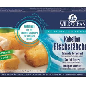 PALUSZKI RYBNE Z DORSZA W BIO PANIERCE MROŻONE 180 g - WILD OCEAN