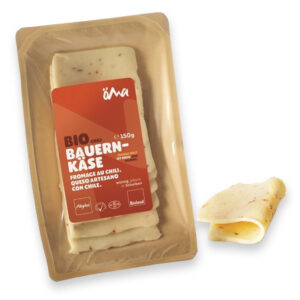 SER ŻÓŁTY Z CHILI PLASTRY BIO 150 g - OMA