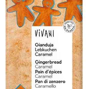 CZEKOLADA GIANDUJA Z KAWAŁKAMI PIERNIKA I KARMELU BIO 100 g - VIVANI (PRODUKT SEZONOWY)
