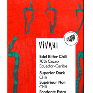 CZEKOLADA GORZKA Z CHILI BIO 80 g - VIVANI