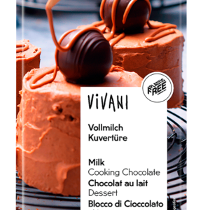 CZEKOLADA KUWERTURA MLECZNA DO GOTOWANIA BIO 150 g - VIVANI