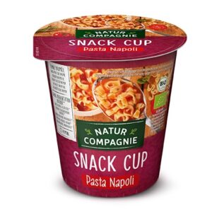 ZUPA W KUBKU Z MAKARONEM I SOSEM POMIDOROWYM NAPOLI BEZ DODATKU CUKRÓW BIO 59 g - NATUR COMPAGNIE