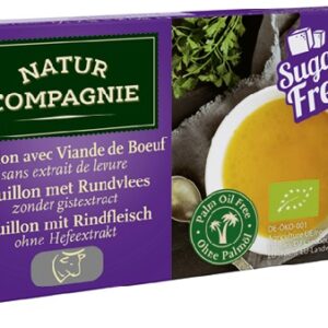 BULION - KOSTKI WOŁOWE BEZ DODATU CUKRÓW I DROŻDŻY BIO (8 x 10 g) 80 g - NATUR COMPAGNIE