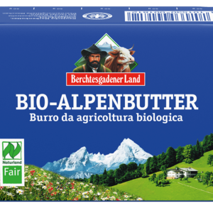 MASŁO ALPEJSKIE KOSTKA (82 % TŁUSZCZU) BIO 250 g - BERCHTESGADENER LAND
