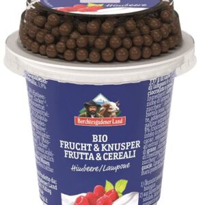 JOGURT MALINOWY Z KULKAMI CZEKOLADOWYMI BIO 150 g - BERCHTESGADENER LAND