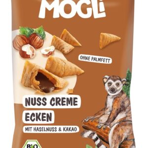 ROŻKI Z KREMEM ORZECHOWO - KAKAOWYM BEZGLUTENOWE BIO 30 g - MOGLI