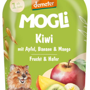 MUS JABŁKO - BANAN - KIWI - MANGO - OWIES BEZ DODATKU CUKRÓW OD 1 ROKU DEMETER BIO 100 g - MOGLI