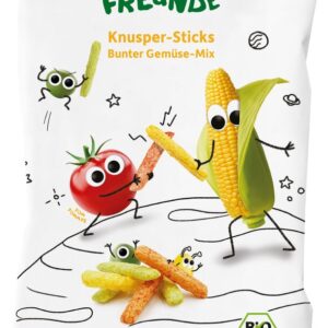 CHRUPKI KUKURYDZIANO - WARZYWNE BEZ DODATKU CUKRÓW OD 1 ROKU BIO 30 g - FRECHE FREUNDE