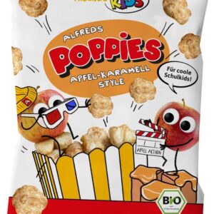 CHRUPKI KUKURYDZIANO - RYŻOWE O SMAKU JABŁKOWO - KARMELOWYM BEZGLUTENOWE DLA DZIECI BIO 40 g - FRECHE FREUNDE (KIDS)