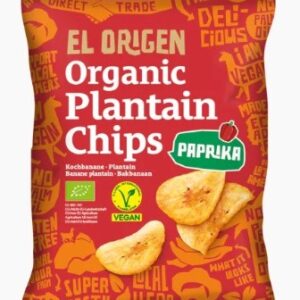 CHIPSY Z PLANTANA PAPRYKOWE BEZGLUTENOWE BIO 80 g - EL ORIGEN