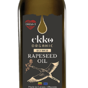 OLEJ RZEPAKOWY DO GOTOWANIA I SMAŻENIA TŁOCZONY NA ZIMNO OMEGA-3 BIO 500 ml - EKKO
