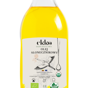 OLEJ SŁONECZNIKOWY DO GOTOWANIA I SMAŻENIA TŁOCZONY NA ZIMNO BIO 1 L - EKKO