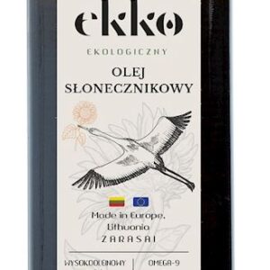 OLEJ SŁONECZNIKOWY DO GOTOWANIA I SMAŻENIA TŁOCZONY NA ZIMNO BIO 500 ml - EKKO