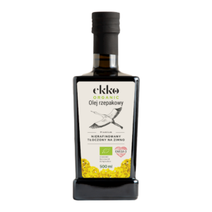 OLEJ RZEPAKOWY TŁOCZONY NA ZIMNO OMEGA-3 BIO 500 ml - EKKO (PREMIUM)