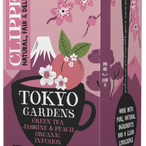 HERBATA ZIELONA JAŚMINOWA O SMAKU BRZOSKWINIOWYM (TOKYO GARDENS) BIO (20 x 2 g) 40 g - CLIPPER