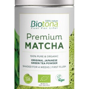 HERBATA ZIELONA MATCHA JAPOŃSKA PREMIUM BIO 80 g - BIOTONA