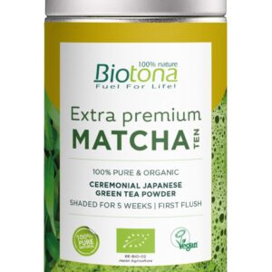 HERBATA ZIELONA MATCHA JAPOŃSKA EXTRA PREMIUM BIO 70 g - BIOTONA
